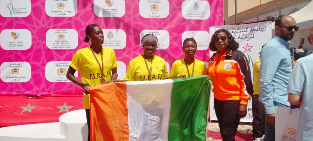 Compétition de randonnée dénommée "Foulées féminines de la victoire"La Côte d’Ivoire sur la plus haute marche au Maroc
