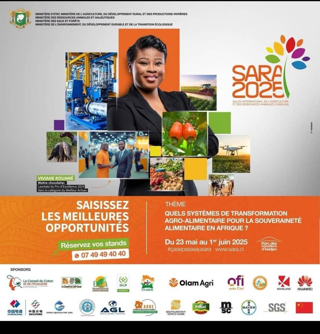 Côte d'Ivoire : SARA,  l'édition 2025 mise sur les mécanismes  pour une autosuffisance alimentaire en Afrique 