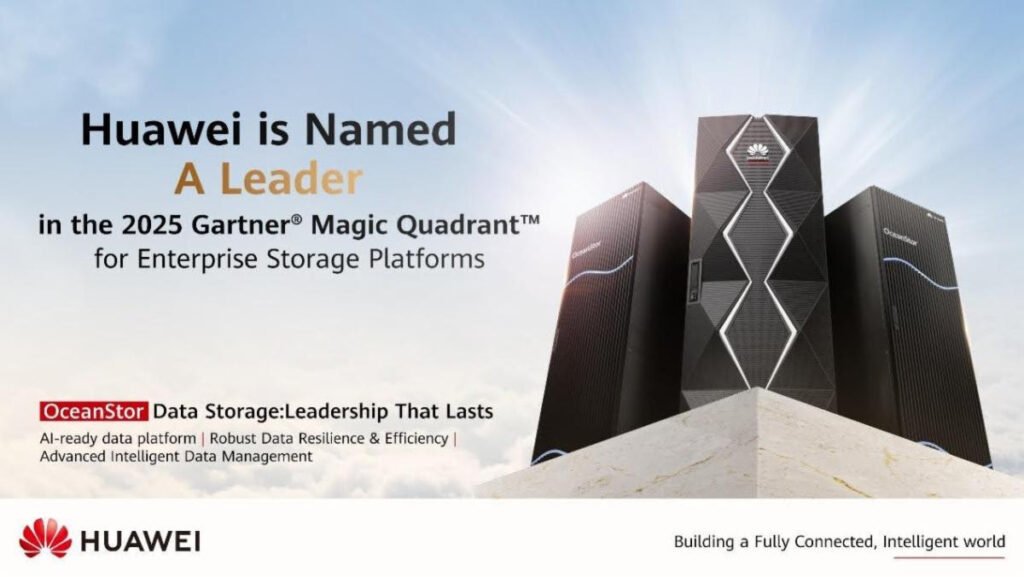 Huawei nommé leader dans le Magic Quadrant™ de Gartner® pour les plateformes de stockage d’entreprise, 2025