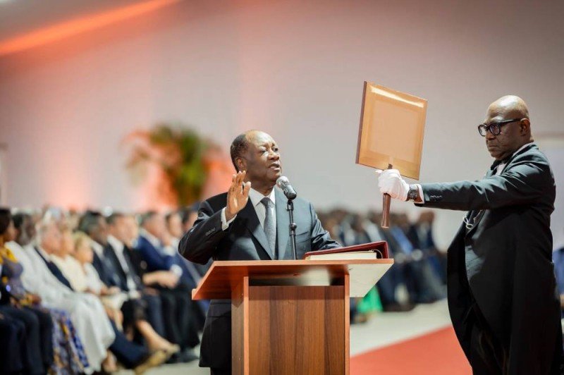 Côte d'Ivoire: A sa prestation de serment, Ouattara promet d'incarner l'unité nationale