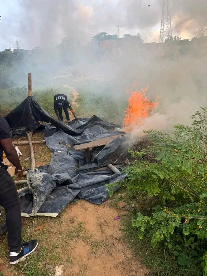 Côte d’Ivoire : plusieurs fumoirs détruits à Cocody lors d’une opération antidrogue