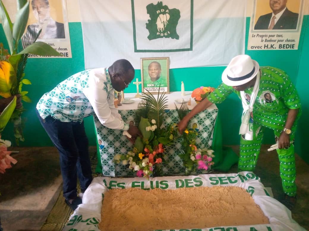 PDCI Ouellé : La délégation départementale de Ouellé 1 rend hommage à Bédié et annonce le décès de Ouassénan