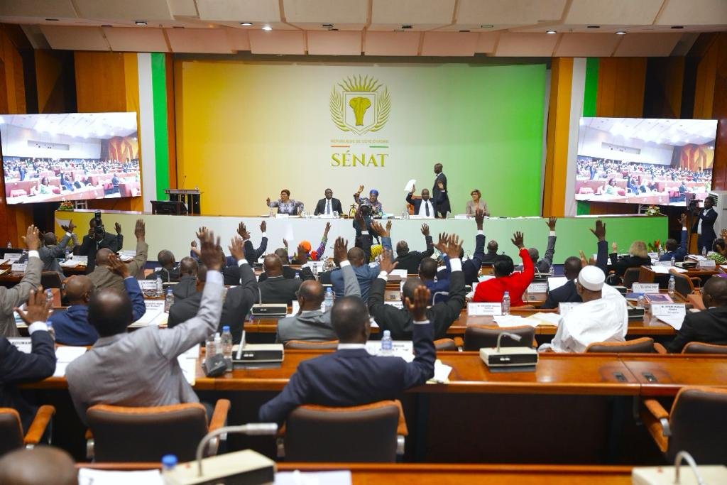 Sénat de Côte d’Ivoire ; 11 projets de loi adoptés en plénière